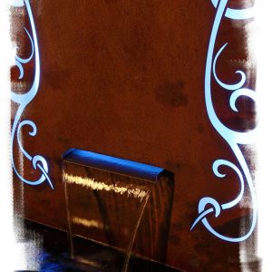Fuente de Acero Corten con Luz