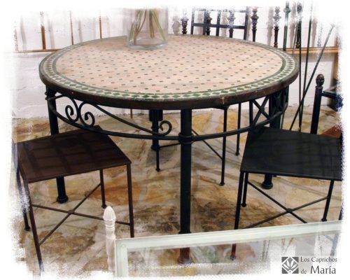 Mesa de Comedor de Forja, para mesa redonda . LOSCAPRICHOSDEMARIA.COM