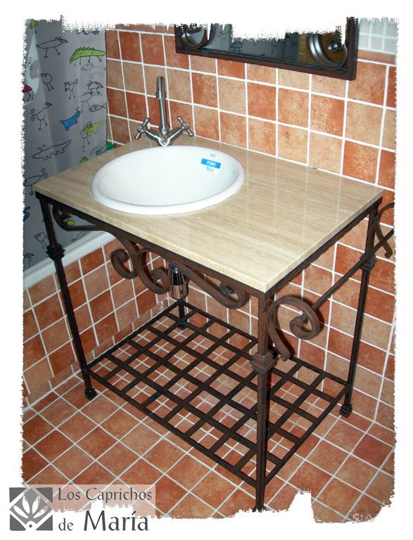 Mueble de baño de Forja 03BAÑ-Mueble de baño CAPRICHOSDEMARIA.COM