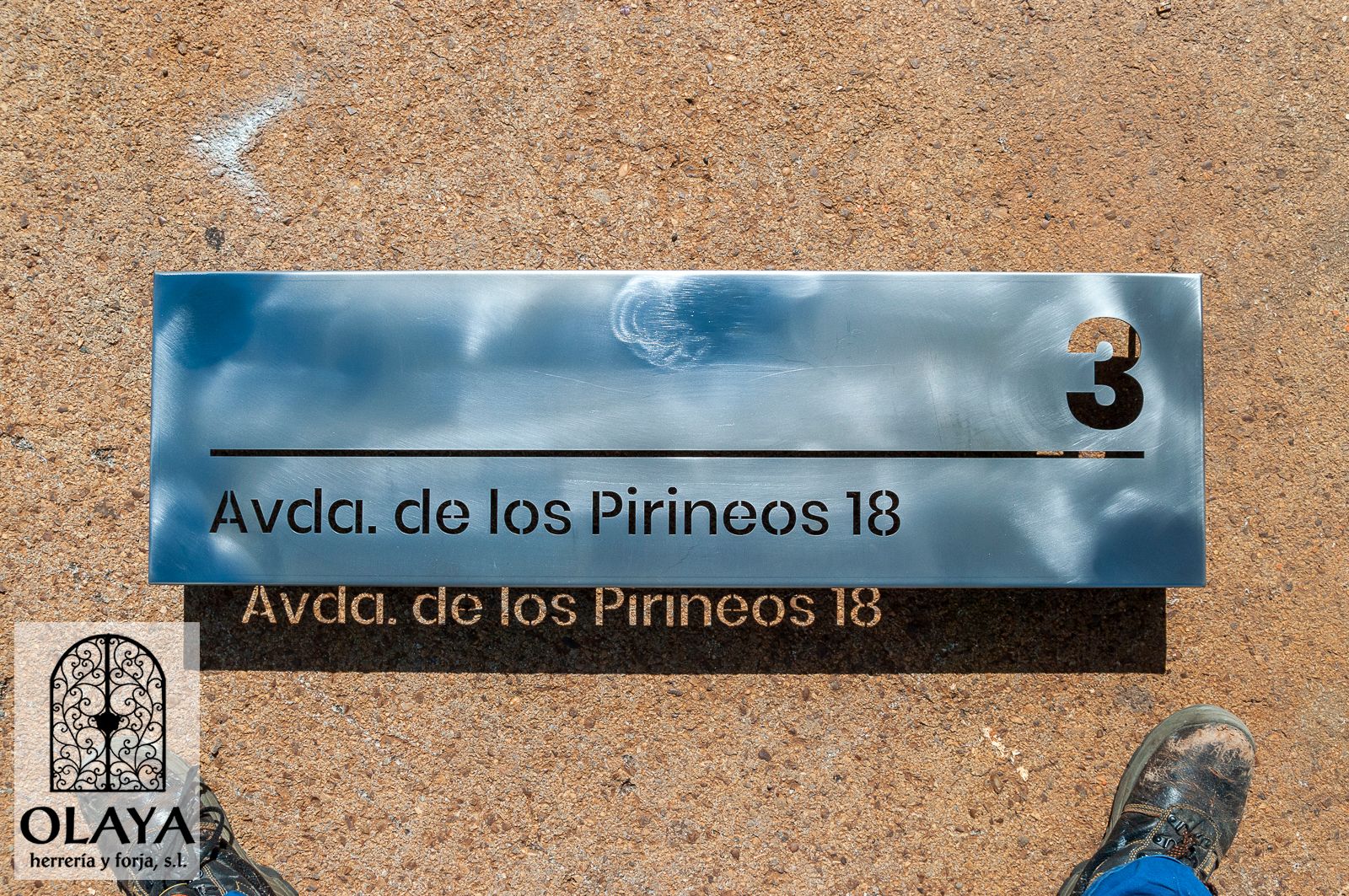 ROTULO ACERO CORTEN 58RO-01 LOSCAPRICHOSDEMARIA.COM