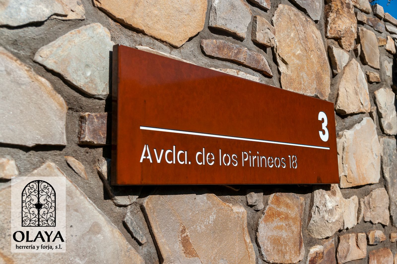 ROTULO ACERO CORTEN 58RO-03 LOSCAPRICHOSDEMARIA.COM