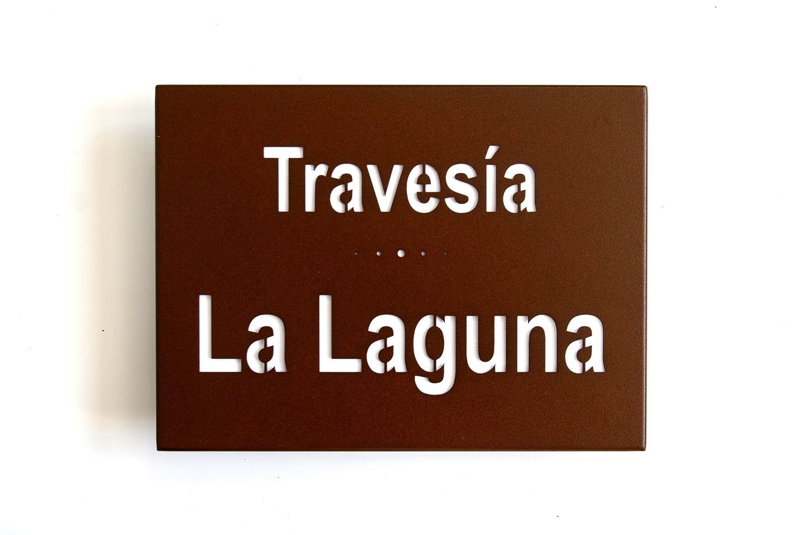 ROTULO ACERO CORTEN 61RO-02 LOSCAPRICHOSDEMARIA.COM