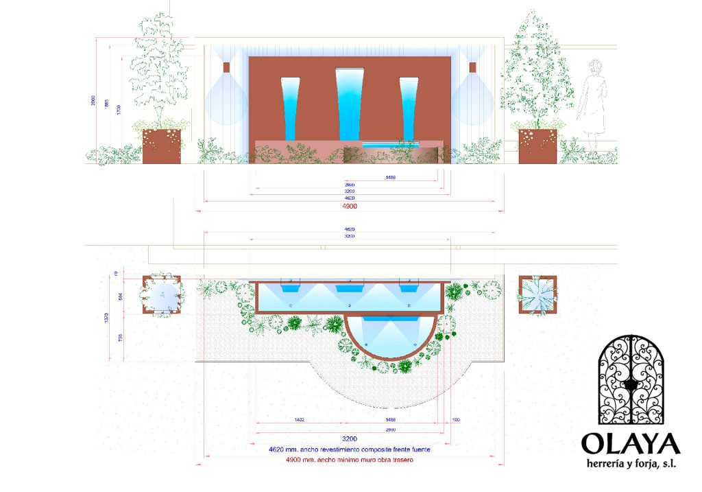 FUENTE DE ACERO CORTEN 30-01 OLAYAHERRERIAYFORJA.COM