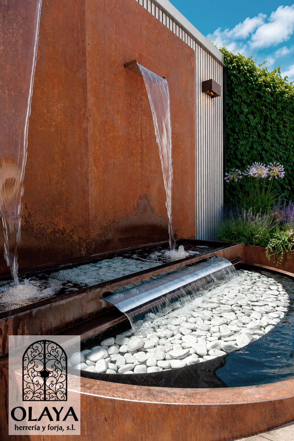 FUENTE DE ACERO CORTEN 30-18 OLAYAHERRERIAYFORJA.COM