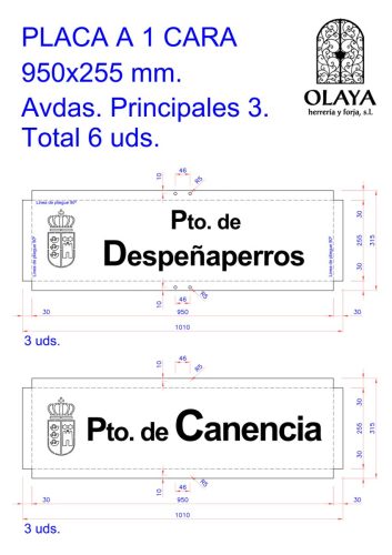 rotulo de acero corten LOSCAPRICHOSDEMARIA.COM